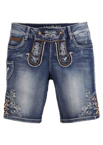 Marjo, Damen Trachtenbermuda, Blue Denim
