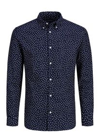 Jack & Jones JACK & JONES, Herren Hemd, Nachtblau / Wei&szlig;