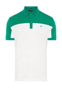 J. Lindeberg J.Lindeberg, Herren Poloshirt 'Mateo', Gr&uuml;n / Wei&szlig;