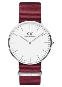 Daniel Wellington, Herren Uhr 'Classic 40 Roselyn DW00100268', Feuerrot / Silber / Weiß