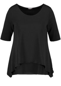 SAMOON, Damen T-Shirt, Schwarz