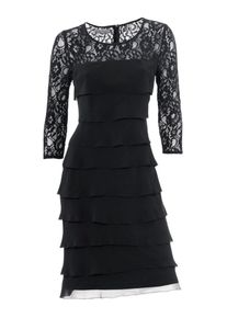 Heine, Damen Spitzenkleid, Schwarz