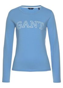 Gant, Damen Shirt, Hellblau / Weiß