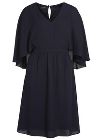 Apart, Damen Chiffonkleid mit eingearbeitetem Cape, Nachtblau