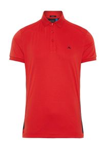 J. Lindeberg J.Lindeberg, Herren Shirt 'Dario', Feuerrot / Schwarz