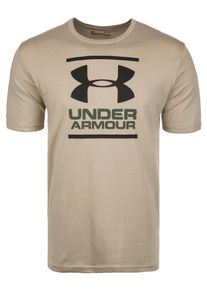 Under Armour, Herren Trainingsshirt 'GL Foundation', Hellbeige / Schwarz