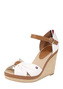 Tommy Hilfiger, Damen Keilsandale 'ICONIC ELENA', Offwhite