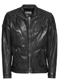 Pepe Jeans, Herren Lederjacke 'DAMASCUS', Schwarz