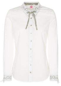 Spieth & Wensky SPIETH & WENSKY, Damen Bluse 'Hyperia', Apfel / Wei&szlig;