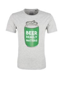 s.Oliver RED LABEL, Herren Shirt, Graumeliert / Gr&uuml;n