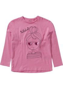 name it, M&auml;dchen Langarmshirt NKFIPPY, Organic Cotton, Pink