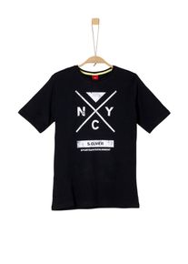 s.Oliver Junior, T-Shirt, Schwarz / Weiß