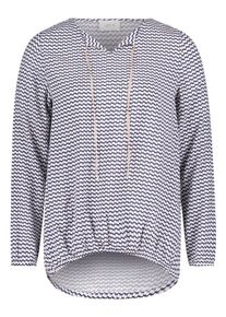 Cartoon, Damen Bluse, Dunkelblau / Rosé / Weiß