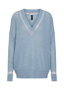 Y.A.S, Damen Pullover, Rauchblau / Silber