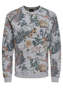 Only & Sons Only & Sons, Herren Sweatshirt, Grau / Grün / Hellorange / Altrosa