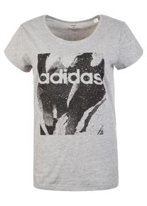 adidas Performance, Damen T-Shirt 'Essentials Season', Graumeliert / Schwarz