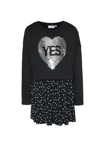 happy girls, Mädchen Sweatshirt + Kleid, Schwarz / Weiß