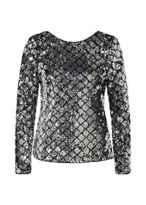 Ichi, Damen Shirt, Schwarz / Silber