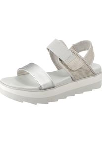 s.Oliver RED LABEL, Damen Sandale, Taupe / Silber