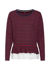 Only, Damen Langarmshirt 'onlFRIDA', Rot / Weiß