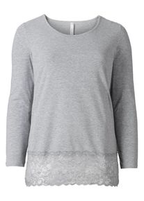 sheego Casual, Damen Longshirt, Grau