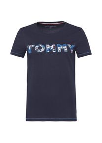 Tommy Hilfiger, Damen Shirt 'TOMMY CLIPPED BIRD TEE SS', Nachtblau