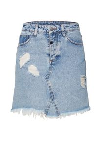 tigha, Damen Rock 'Edda 1036 ripped', Blue Denim