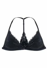 Lascana, Damen Triangel-Bralette-BH ohne Bügel, Schwarz