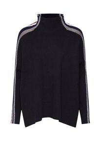 Tommy Hilfiger, Damen Pullover 'TARAH MOCK', Nachtblau / Mischfarben