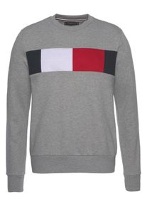 Tommy Hilfiger, Herren Sweatshirt, Nachtblau / Graumeliert / Rot / Weiß