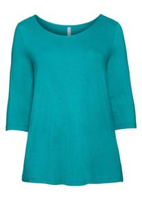 sheego Casual, Damen 3/4-Arm-Shirt, Türkis