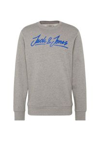 Jack & Jones JACK & JONES, Herren Sweatshirt 'JORART EMPIRE SWEAT CREW NECK', Blau / Graumeliert
