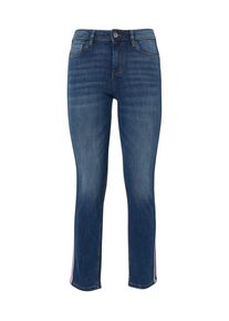 Tom Tailor, Damen Jeanshosen Kate Slim Jeans, Blau / Hellblau / Pastellrot / Weiß
