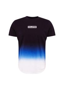 Hollister, Herren Shirt 'SS OMBRE PRINT LOGO', Navy