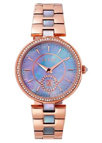 JETTE, Damen uhr 'Time', Himmelblau / Rosegold / Helllila / Weiß