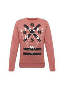 Q/S Designed By, Herren Sweatshirt, Pastellrot / Schwarz / Weiß
