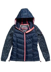 Superdry, Damen Steppjacke 'STORM HYBRID', Navy / Lachs