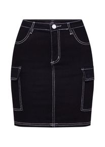 Missguided, Damen Rock 'White Stitch', Schwarz