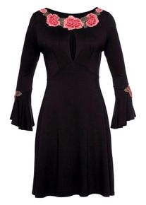 Melrose, Damen Kleid, Khaki / Grenadine / Schwarz