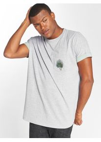 Just Rhyse, Herren T-Shirt Pinra mit Brustprint und Brusttasche, Grau