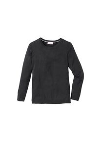 sheego Casual, Damen Basic Pullover, Schwarz