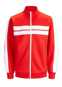 Jack & Jones JACK & JONES, Herren Retro Sweatshirt, Hellrot / Wei&szlig;