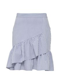 Esprit, Damen Rock 'Spring Dobby', Blau / Weiß