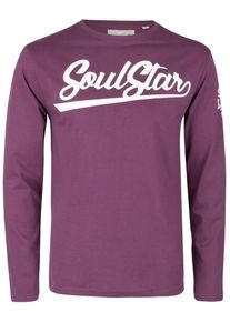 Soulstar, Herren Longsleeve, Dunkellila