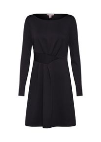 Anna Field, Damen Kleid 'longsleeved dress with assymmetric belt and folds', Schwarz