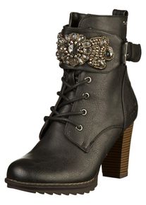 Tom Tailor, Damen Stiefelette, Schwarz