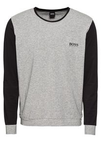 BOSS, Herren Longsleeve 'Balance LS-Shirt RN', Grau / Schwarz