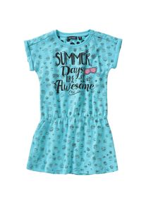 Blue Seven, Mädchen Jerseykleid, Türkis / Schwarz