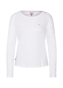 Tommy Jeans, Damen Shirt 'TJW SOFT JERSEY LONGSLEEVE', Wei&szlig;