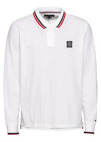 Tommy Hilfiger, Herren Poloshirt 'SOLID TEXTURE BADGE', Wei&szlig;